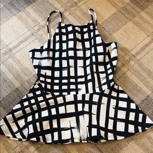 a'gaci Black and White Grid Camisole